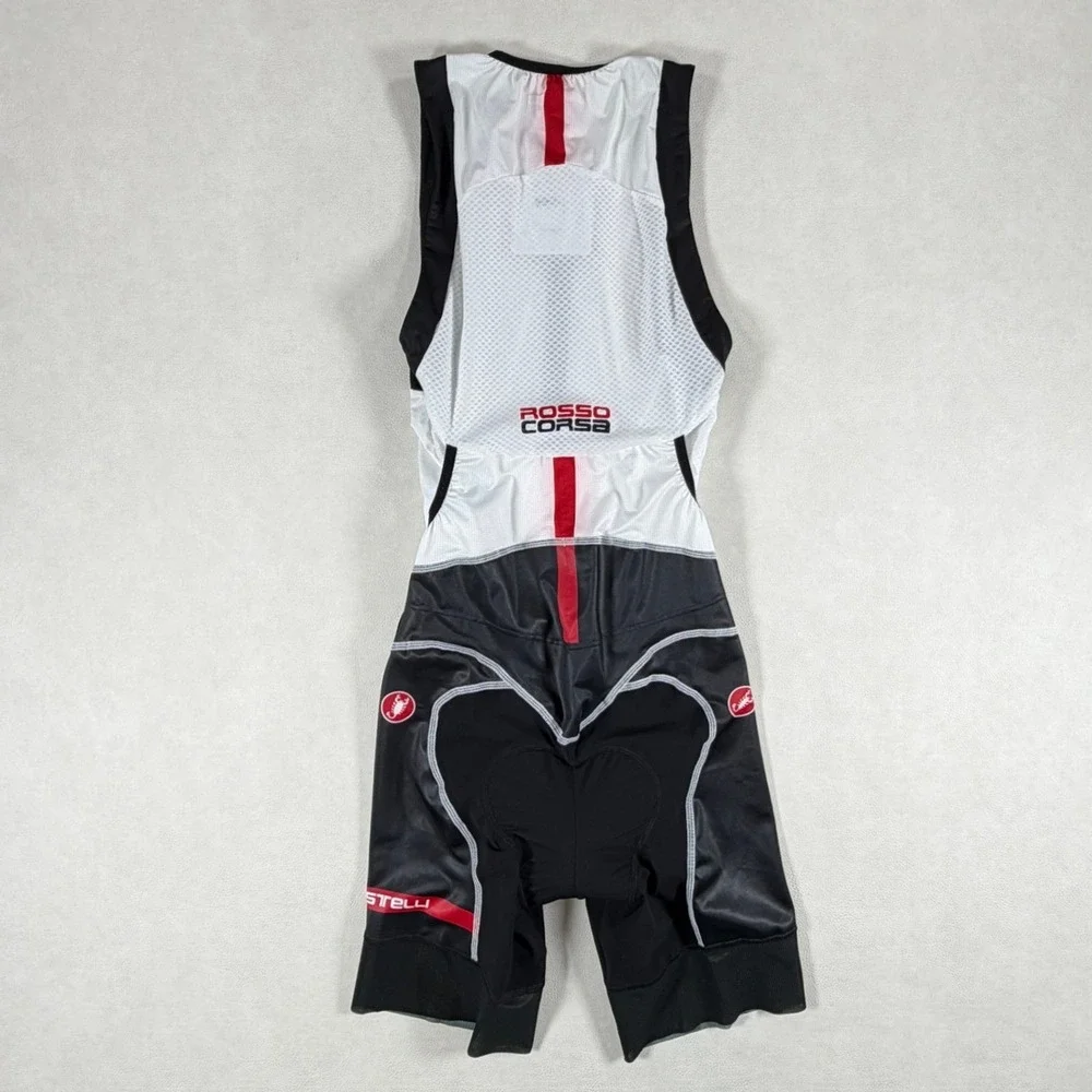 NEW Castelli Sanremo Speed Suit Jersey Mens 2XL Rosso Corsa Triathlon One Piece